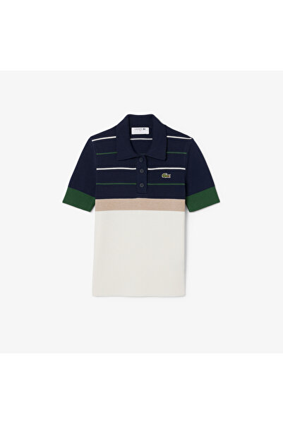 Lacoste French Made Striped Polo Collar Sweater - AF4009-00-9IY