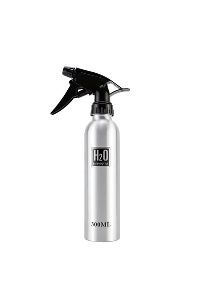 SELA Silver Metal Spray Bottle for Barber and Hairdressing, 300 ml