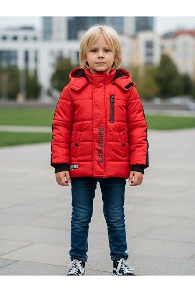 Zekids Boy's Fleece Lined K Hooded Thick Winter Coat
