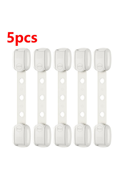 Choice قفل أمان للأطفال C301-أبيض، 5 قطع، قفل أمان لفتح نافذة الثلاجة أو بابه...