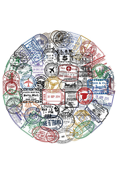 Choice 60 قطعة من ملصقات الطوابع البريدية الإبداعية ذات الطابع القديم، ملصقات...