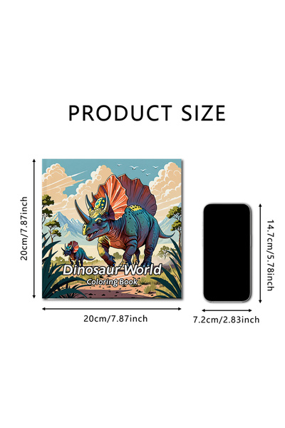 Choice كتاب تلوين عالم الديناصورات X1-607 للكبار والمراهقين، يتميز برسومات جر...