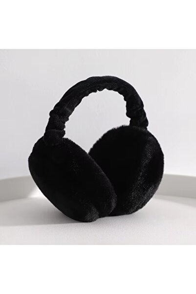 Choice أسود، قطعة واحدة، 1/2/3/4 قطع، أغطية أذن مخملية بلون موحد، تدفئة شتوية دافئة، غطاء أذن أنيق، لون خارجي