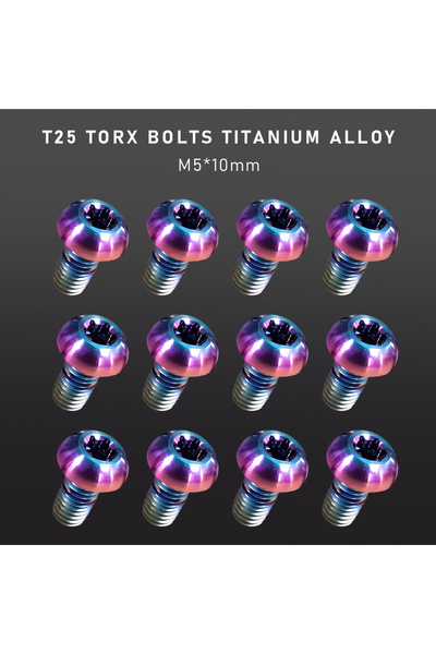 Choice 12 قطعة من براغي توركس T25 M5x10mm لفرامل قرصية للدراجات الهوائية، مصن...