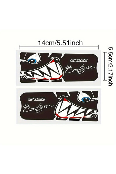 Choice طقم من قطعتين، ملصق حماية ذراع التدوير لدراجة الطريق بتصميم سمكة القرش...