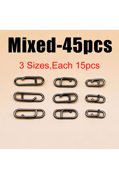 Choice مجموعة متنوعة من 45 قطعة من مشابك تثبيت طُعم الصيد المصنوعة من الفولاذ...