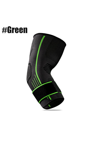 Choice كم ضغط أخضر متوسط، قطعة واحدة، دعامة كوع مرنة، أربطة كوع مرنة للاعبي ا...