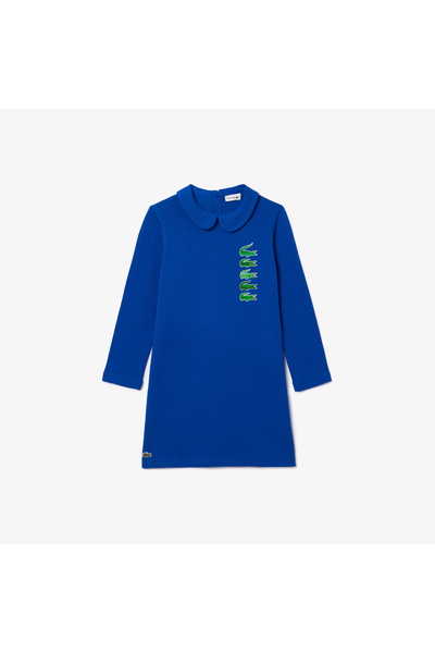 Lacoste فستان بولو من جلد التمساح بإغلاق خلفي - EJ1141-00-JQ0