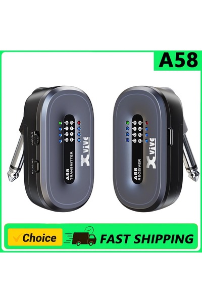 Choice نظام جيتار لاسلكي A58 Xvive A58، جهاز إرسال واستقبال لاسلكي للجيتار بت...