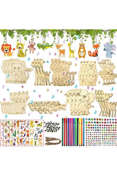 Choice مجموعة أدوات نجارة متعددة الألوان مكونة من 300 قطعة على شكل حيوانات، أ...