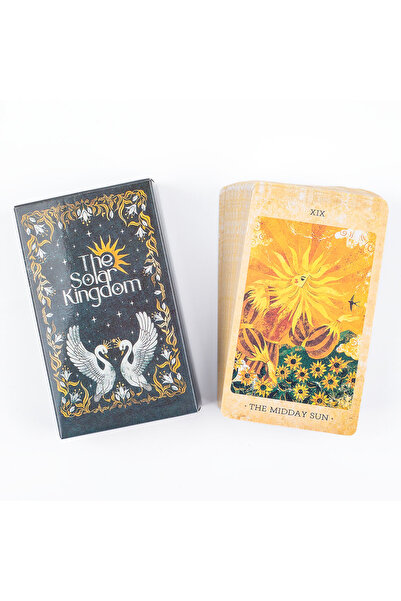 Choice مجموعة أوراق التارو "المملكة الشمسية" TK55K، 78 ورقة، إصدار رؤى إنجليزية، لوحة لعب.