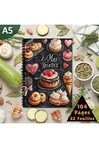 Choice WHITE A5 Spiral Binding French recipe,Recipe Collection Book,Can Hold ...