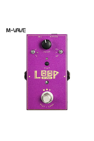 Choice دواسة تأثيرات M-VAVE LOOP II الفضية، دواسة جيتار كهربائي، تحكم بثلاث سرعات، 3 حلقات، حتى 11 ميلًا