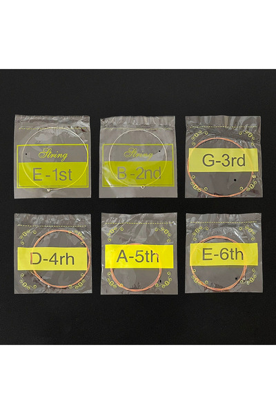 Choice 6 قطع من أوتار الغيتار الصوتي، أوتار غيتار شعبي من الفولاذ المقاوم للص...