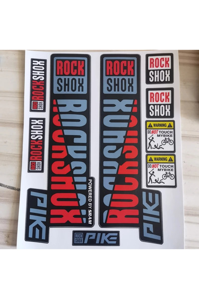 Choice مجموعة واحدة من ملصقات الشوكة الأمامية للدراجات الجبلية، لون رمادي محم...