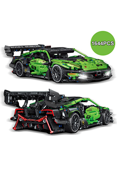 Choice 1644pcs MOC Technical Green Racing Car Building Blocks Set Model Kit D...