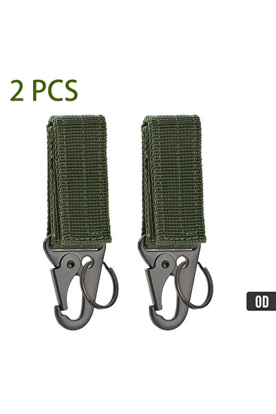 Choice OD-2P 2/5 قطع. مشبك تعليق تكتيكي، حزام من النايلون بنظام مول، حلقة تسل...