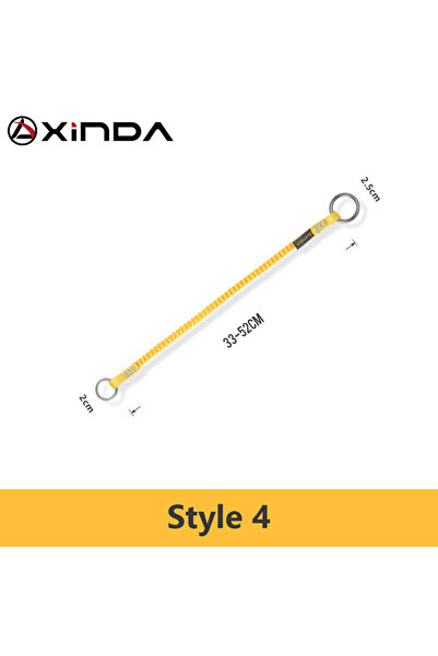 Choice حبل أمان مطاطي من نوع Xinda رقم 4 مزود بخطاف كارابين، حبل أمان عملي مض...