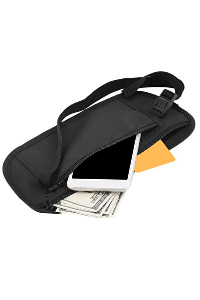 Choice B-black Invisible Travel Waist Packs Pouch for Passport Hidden Belt Se...