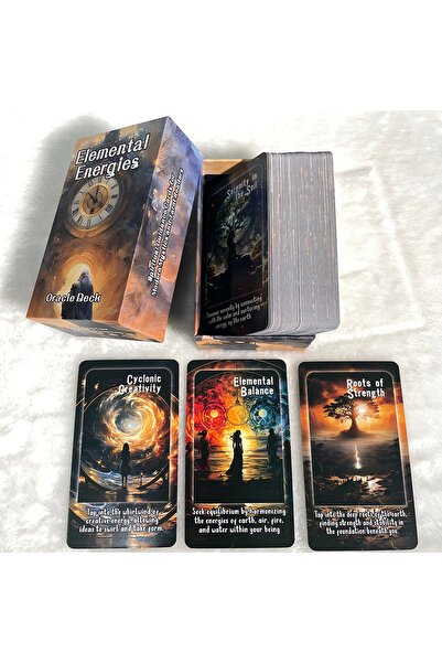 Choice بطاقات التارو A589، مجموعة أوراكل الطاقات العنصرية، مع شرح معاني البطا...