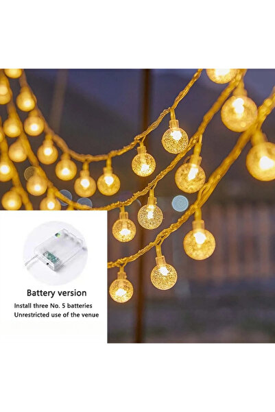 Choice سلسلة أضواء LED كروية تعمل بالبطارية/USB بطول 6 أمتار، مقاومة للماء، ل...