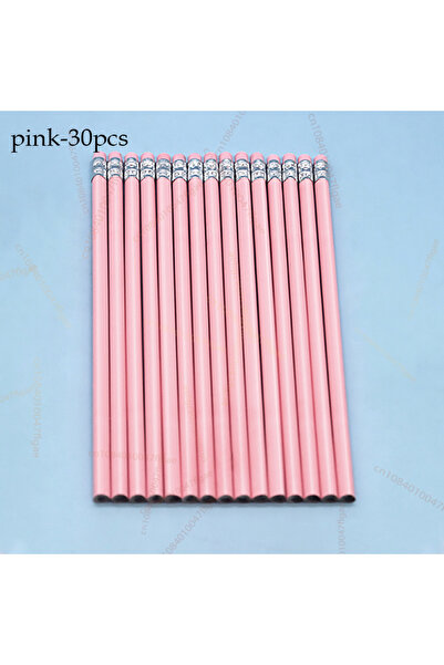 Choice مجموعة أقلام رصاص ماكارون مثلثة الشكل عالية الجودة باللون الوردي، 30 ق...