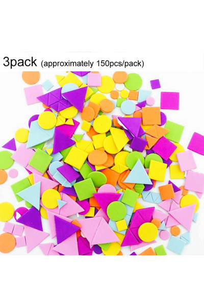 Choice1 3pack 1/3/6pack Foam Stickers Geometry Puzzle Self-Adhesive EVA Stick...
