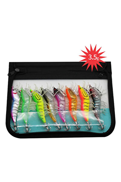 Choice 8 قطع من طُعم صيد الأسماك Luya Bait المضيء ذو القدم الناعمة المصنوع من...