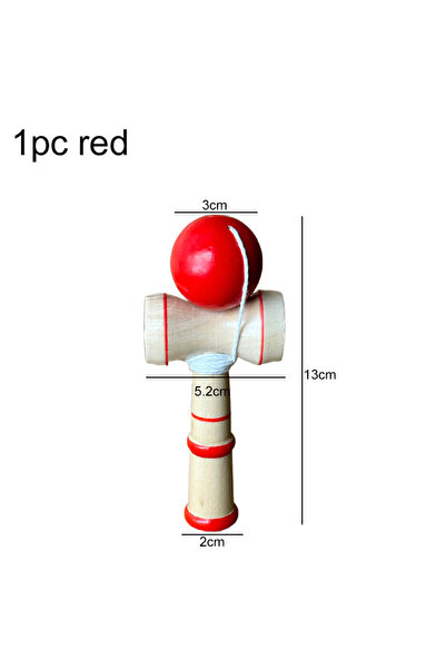 Choice لعبة كينداما خشبية حمراء اللون، قطعة واحدة، لعبة يابانية تقليدية لتدري...