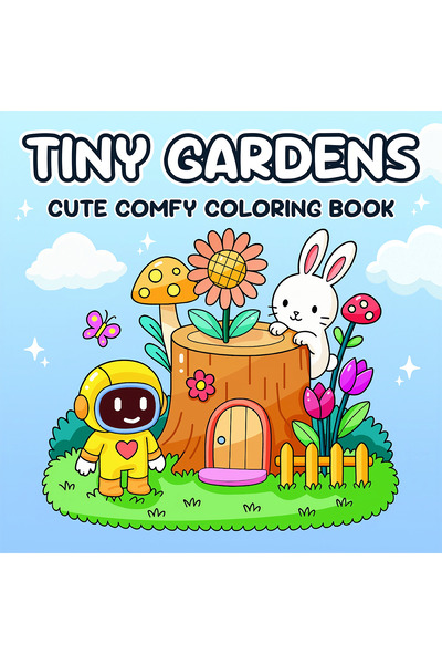 Choice 20x20cm 24pages TINY GARDENS CUTE COMFY Patterns Coloring Book for Adu...