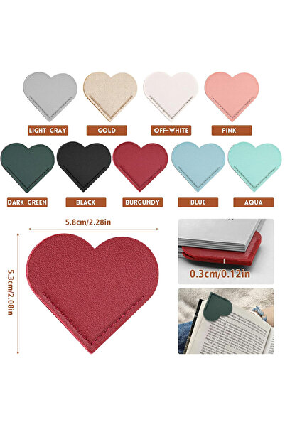 Choice 9 قطع من فواصل الكتب الجلدية على شكل قلب من Zxiixz، فواصل صفحات زاوية،...