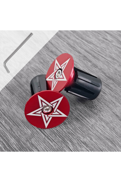 Choice BD07 سدادات طرفية حمراء لمقود دراجة KRSEC الجبلية والطرقية، مصنوعة من ...