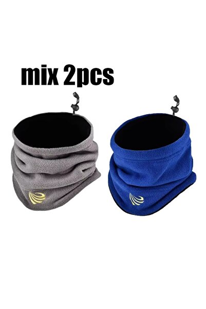 Choice Gray-blue 2/3pcs Winter Camping Fleece Neck Gaiter Ski Tube Scarf Snow...