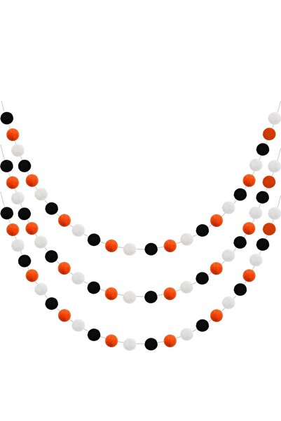 Choice 3 قطع بطول مترين، زينة كرات اللباد للهالوين والخريف، زينة منزلية داخلي...