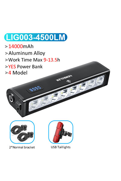 Choice مصباح دراجة أمامي من نيوبولر LIG003 B بقوة 4500 لومن، مزود ببطارية 140...