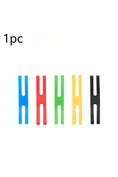 Choice قطعة واحدة - عشوائية - قصيرة - رباط سيليكون مرن ملون لتخزين أدوات الما...