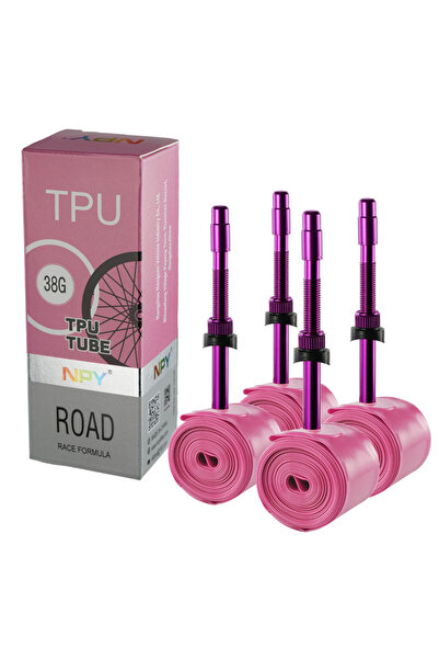 Choice صمام بريستا 700c 28-32C، 4 قطع، 38 غ، 65 مم، بنفسجي، فوهة من سبائك الألومنيوم NPY، أنبوب داخلي من مادة TPU، خيط خارجي