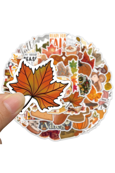 Choice ٥٠ قطعة من ملصقات سلسلة الخريف، بتصميم أنيق، مناسبة لأغطية الهواتف وأج...