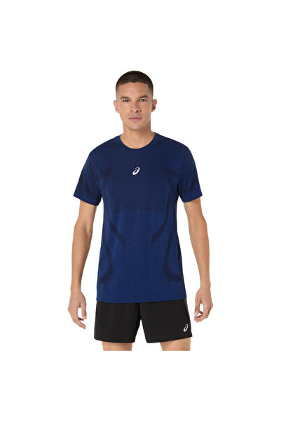 Asics ROAD SEAMLESS SS TOP Erkek Lacivert Kısa Kollu Tshirt 2011D355-400