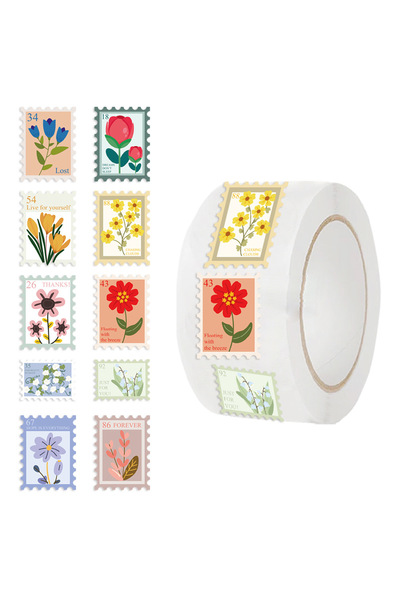 Choice ٥٠٠ قطعة من طوابع الزهور، ملصقات ملفوفة، هاراجوكو، رسوم متحركة، موضة ا...