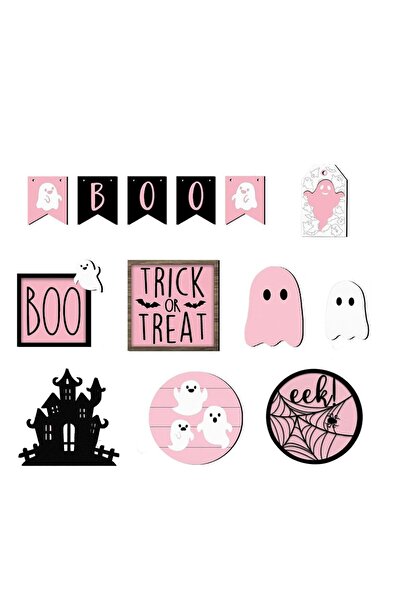 Choice طقم تزيين صينية متعددة الطبقات باللون الوردي، مقاس واحد، مناسب للهالوي...