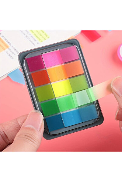 Choice 100 Sheets of Waterproof Colored Transparent Sticky Notes , Mini Self-...