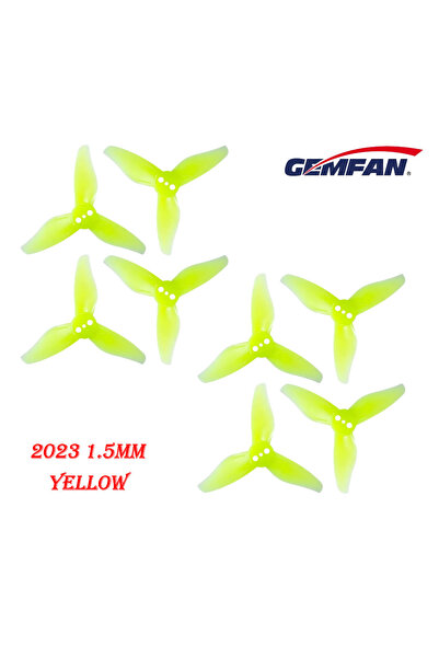 Choice 4 أزواج من مراوح Gemfan Hurricane 2023 الصفراء مقاس 1.5 مم (8 قطع) ذات...