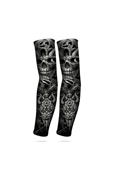 Choice أكمام ركوب الدراجات بتصميم وشم روحي، صيفية للرجال والنساء، قابلة للتهو...