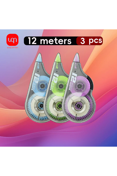 Choice Mix-3pcs WQN-3/5/10PCS Portable Correction Belt Student Large Capacity 12m Length Cute White Office