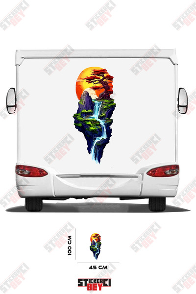 STİCKERCI BEY River and Nature Visual Caravan Sticker Coating