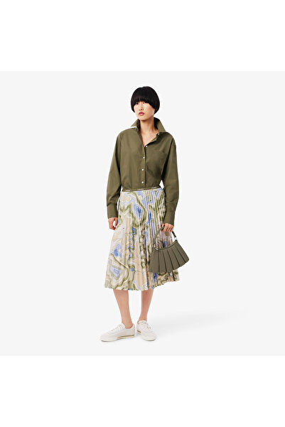 Lacoste Topography Print Pleated Skirt - JF0340-00-87I