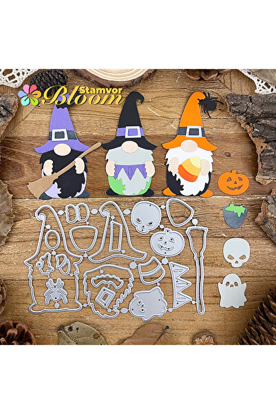 Choice قوالب تقطيع معدنية لزينة الهالوين: أقزام جميلة وساحرة مخيفة، مناسبة لسجل القصاصات والنقش.