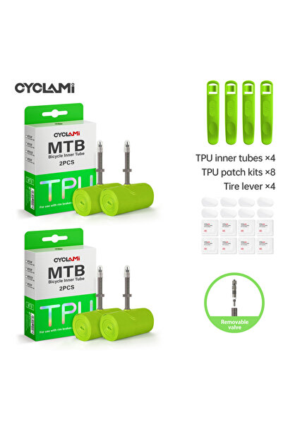 Choice صمام بريستا للدراجات الجبلية مقاس 29 بوصة، 45 مم (1.9-2.5 بوصة)، 4 قطع...