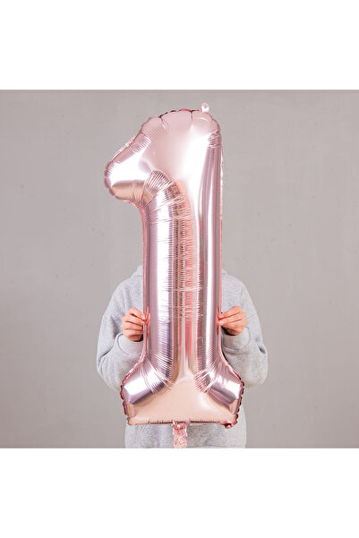 Choice بالون رقم 1 وردي اللون مقاس 40 بوصة، قطعة واحدة، بالونات هيليوم رقمية ...